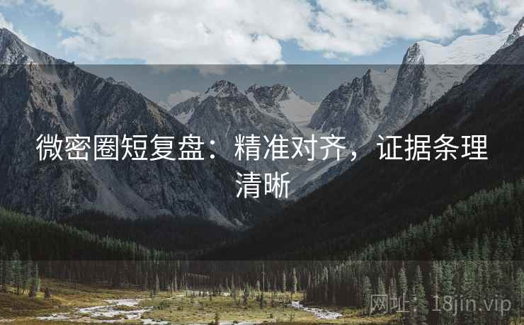 微密圈短复盘：精准对齐，证据条理清晰